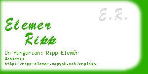 elemer ripp business card
